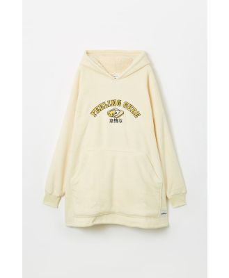 Typo - Gudetama Oversized Hoodie - Lcn san gudetama feeling gude ecru