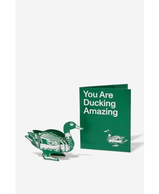 Typo - Luxe Nice Card - Ducking amazing duck green pop-out
