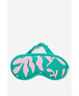 Typo - Off The Grid Eyemask - Abstract foliage jungle teal