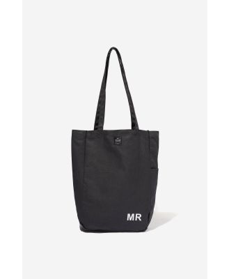 Typo - Personalised Art Tote - Washed black