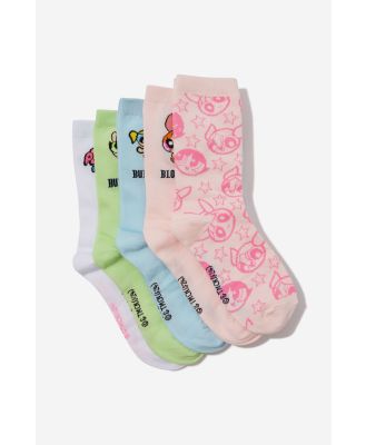 Typo - Powerpuff Box Of Socks - Lcn cnw powerpuff girls pastel (s/m)