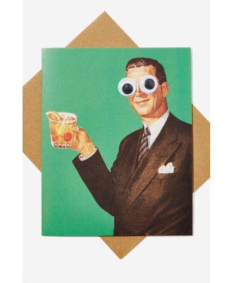 Typo - Premium Nice Birthday Card - Business man goggle eyes