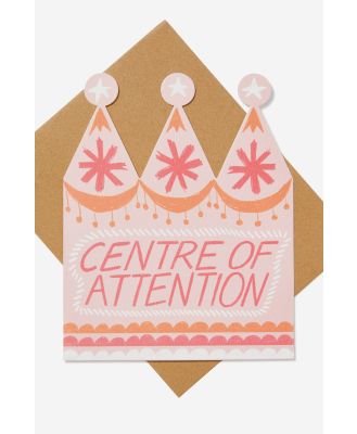 Typo - Premium Shaped Nice Card - Crown centre of attention shaped