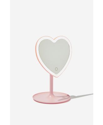 Typo - Shaped Mirror Desk Lamp - Ballet blush