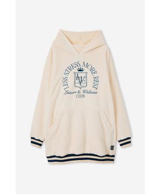 Typo - Slounge Around Oversized Hoodie - Less stress more rest club