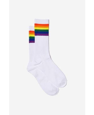 Typo - Socks - Rainbow tube white