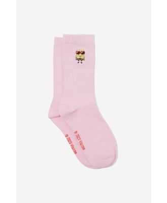 Typo - Spongebob Socks - Lcn nic spongebob pink embroidery tube