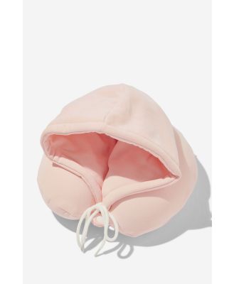 Typo - Travel Hoodie Neck Pillow - Ballet blush
