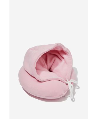 Typo - Travel Hoodie Neck Pillow - Rosa powder