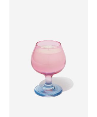 Typo - Wine Glass Candle - Rosapower/arctic blue