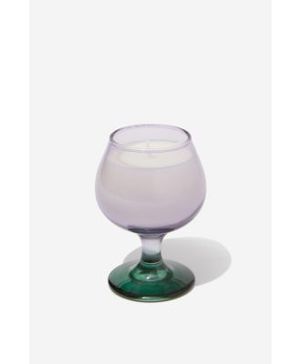 Typo - Wine Glass Candle - Soft lilac/heritage green