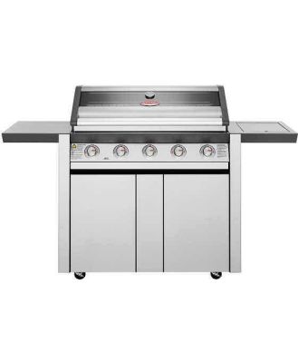 BeefEater 1600 Series 5 Burner BBQ & Trolley with Side Burner - Stainless Steel