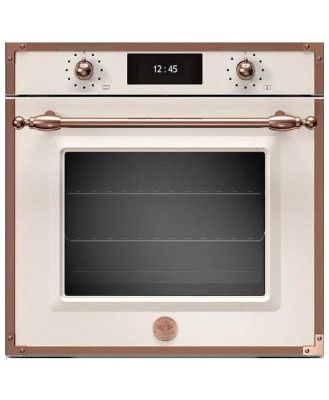 Bertazzoni Heritage Series 60cm Built-In Pyrolytic + Steam Oven - Ivory Copper