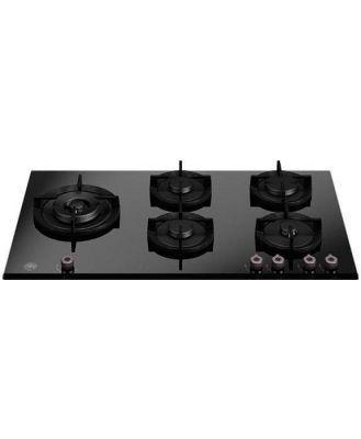 Bertazzoni Professional Series 90cm 5 Burner Gas Cooktop - Black Glass