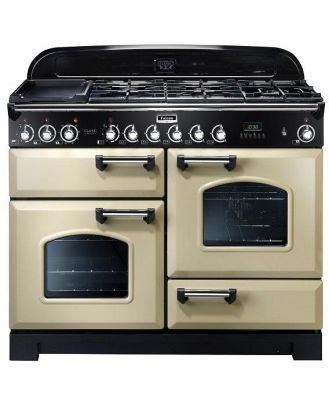 Falcon 110cm Classic Deluxe Dual Fuel Cooker - Cream/Chrome