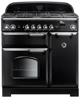 Falcon 90cm Classic Gas Cooker - Black/Chrome