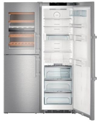 Liebherr 645 Litre Freestanding Side by Side Refrigerator Freezer with Wine Cellar