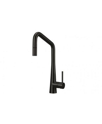 Oliveri Essente Square Goose Neck Mixer Pull Out Tap - Black