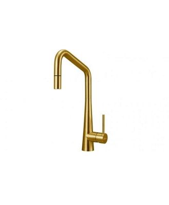 Oliveri Essente Square Goose Neck Mixer Tap - Gold