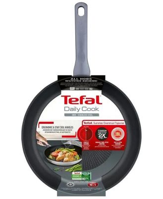 Tefal 28cm Daily Cook Induction Frypan - Stainless Steel