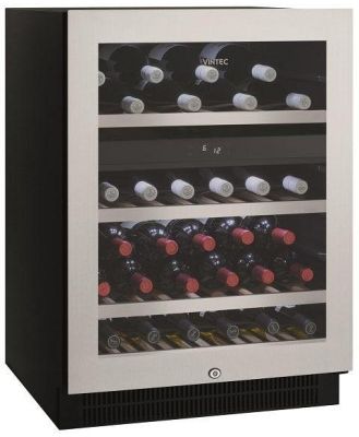 Vintec 50 Bottle Wine Cabinet - Stainless Steel