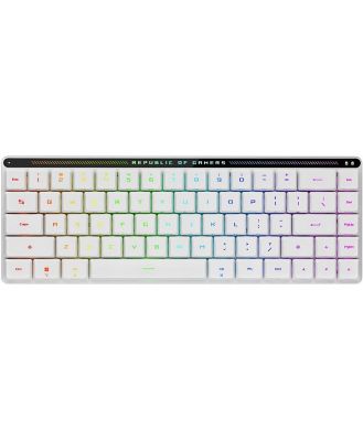 ASUS ROG FALCHION 65% Wireless Mechanical Gaming Keyboard (White) (Red Switches)