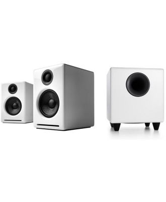 Audioengine A2+ Wireless Desktop Speakers with S8 Subwoofer (White)