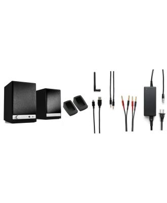 Audioengine HD3 Premium Wireless Speakers with DS1 Speaker Stands (Black)