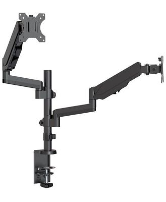 Brateck Dual Monitor Full Extension Gas Spring Dual Monitor Arm 17-32