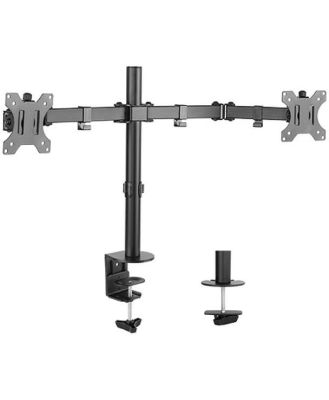 Brateck Dual Screens Double Joint Articulating Monitor Arm Fit Most 13-32 Screens