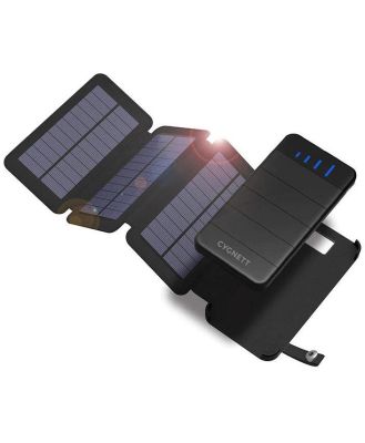 Cygnett ChargeUp Explorer 8K mAh Power Bank with Solar Panels - Black