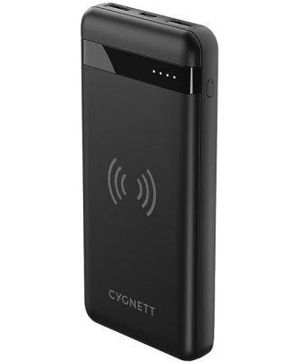 Cygnett ChargeUp Swift 10K mAh Wireless Power Bank (Black)