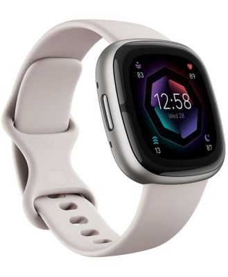 Fitbit Sense 2 Smart Watch - Lunar White / Platinum Aluminium