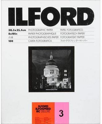 Ilford Ilfospeed RC Deluxe Glossy Grade 3 20.3x25.4cm 100 Sheets