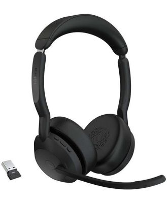 Jabra Evolve2 55 MS Stereo USB-A Bluetooth Headset with Charging Stand