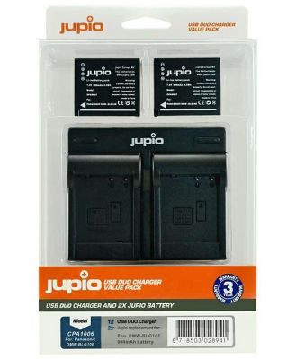 Jupio Panasonic DMW-BLG10E Twin Battery, Twin Charger Kit