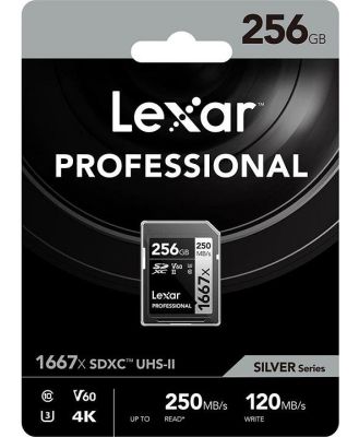 Lexar 256GB Professional 1667X SDXC UHS-II SD Card
