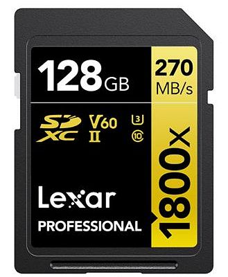 Lexar Professional 1800X SDXC UHS-II SD Card - 128GB