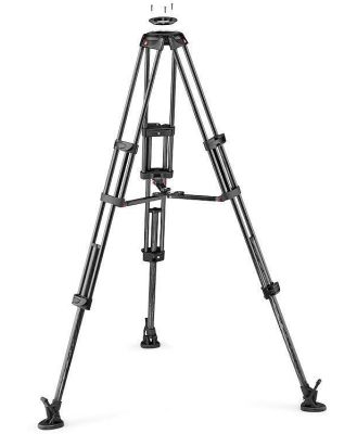 Manfrotto Carbon Fiber Twin Leg Video Tripod Legs with Mid Level Spreader (100/75mm Bowl)