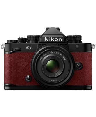 Nikon Z f Mirrorless Camera (Bordeaux Red) with 40mm f/2 Lens