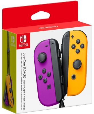 Nintendo Switch Joy Con Neon Purple and Neon Orange Pair