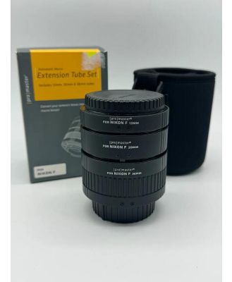 Used Promaster Macro Extension Tube Set (12mm, 20mm, 36mm) for Nikon AF- F Mount