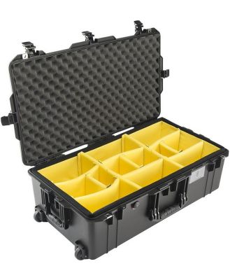Pelican 1615 Air Case - Black with Padded Yellow Dividers
