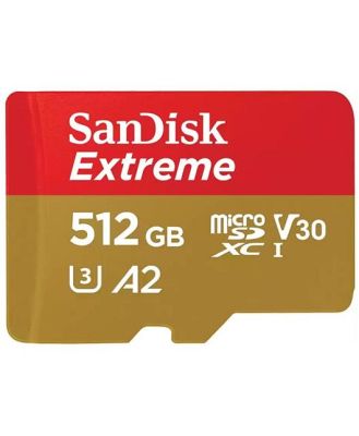 SanDisk Extreme MicroSDXC 512GB 190MB/s Memory Card