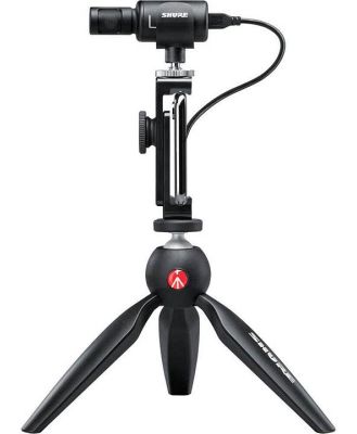 Shure MV88+ Digital Stereo Video Kit w/ Microphone, Tripod, Phone Clamp & Mic Clip