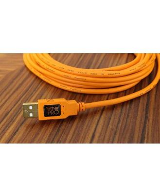 Tether Tools Tetherpro USB 2.0 A to Mini-B 5 Pin, 4.6m, Hi-Visible orange