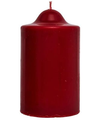 Red Unscented Pillar Dome Candle (110x76mm)