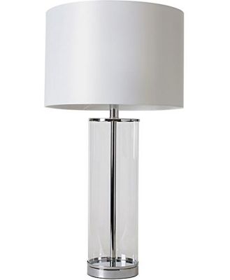 Aahana Glass Chrome Table Lamp 70 x 38cm