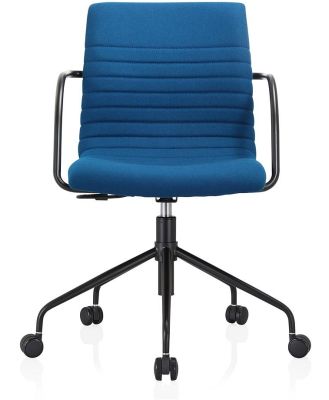 Akiko Mid Back Cashmere Desk Chair Colour Blue