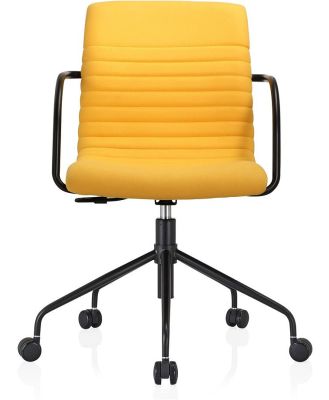 Akiko Mid Back Cashmere Desk Chair Colour Orange